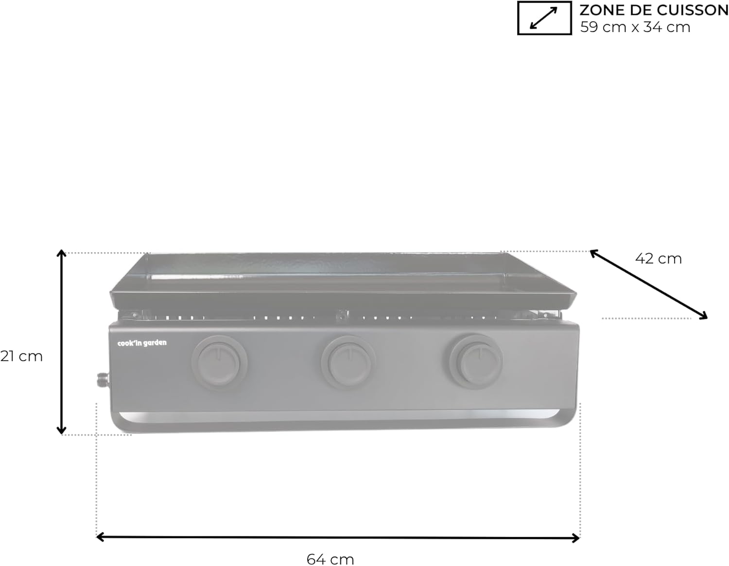 etezen - Tempo 3 brûleurs - 6 kW - acier émaillé - bac amovible