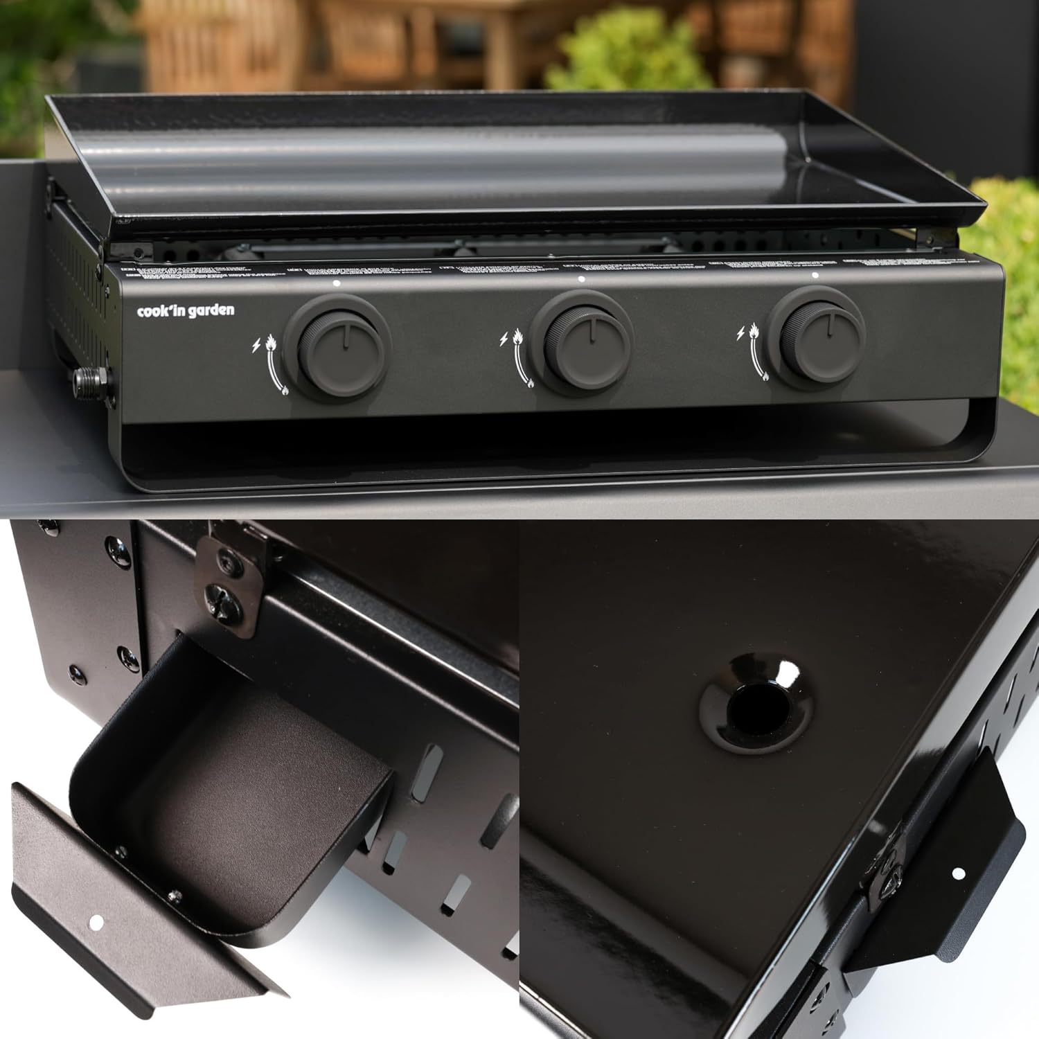 etezen - Tempo 3 brûleurs - 6 kW - acier émaillé - bac amovible