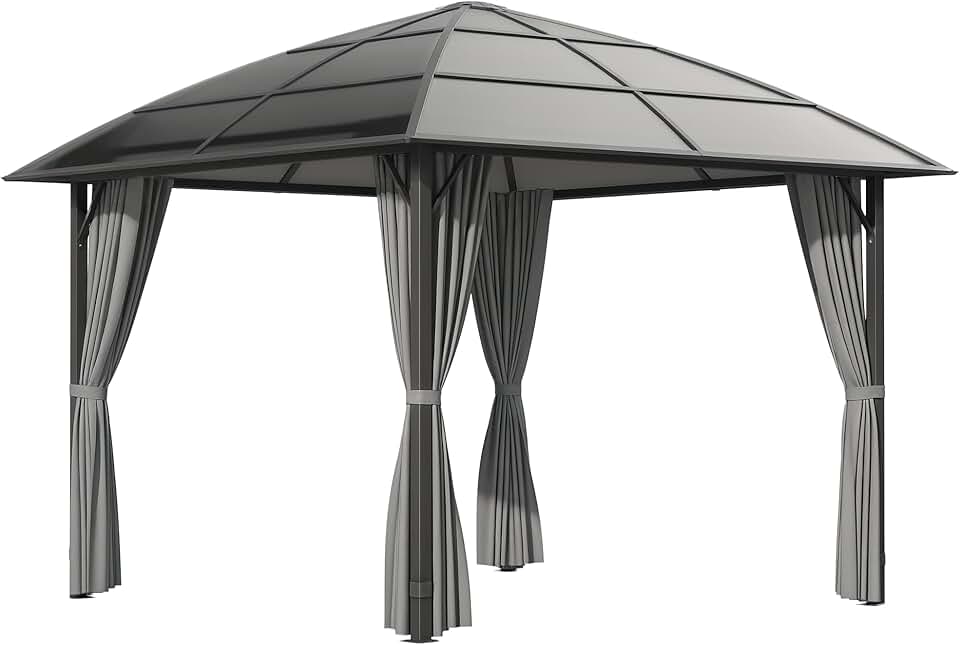 etezen - pavillon jardin aluminium 3x3m toit polycarbonate UV60+