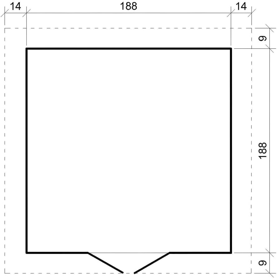 Abri de Jardin en Bois - Stockage extérieur I216xL206xH218 cm/ 3.53 m2 Petit abri à Outils, Local à vélos - etezen M343