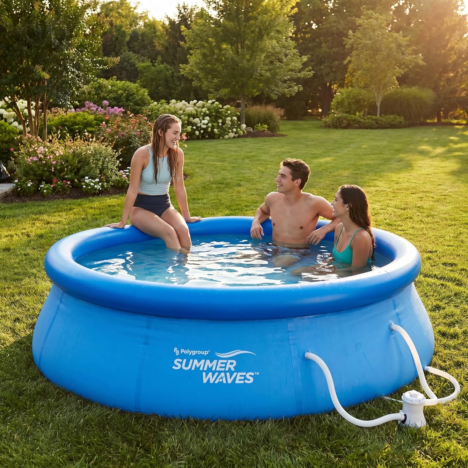 etezen Piscine de 366 x 91 cm, installation rapide, idéale pour la famille, avec pompe de filtration