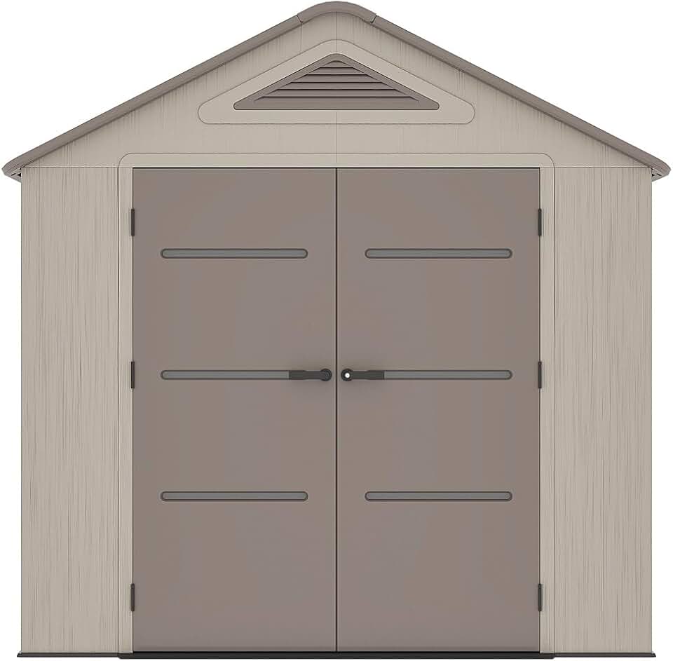 etezen - Abri de jardin résine 4,5m², beige/marron, plancher, 22mm - ANTEVA