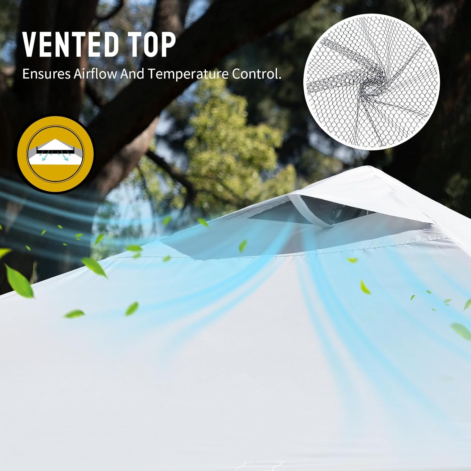 etezen - tonnelle pliante - 3x3 m - imperméable, UPF 50+, sacs de sable