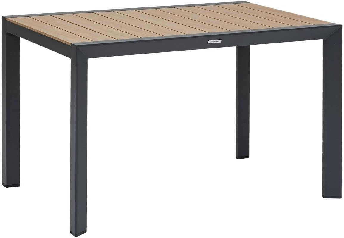 etezen - Table évasion 4 places - aluminium effet bois - Honey/Graphite