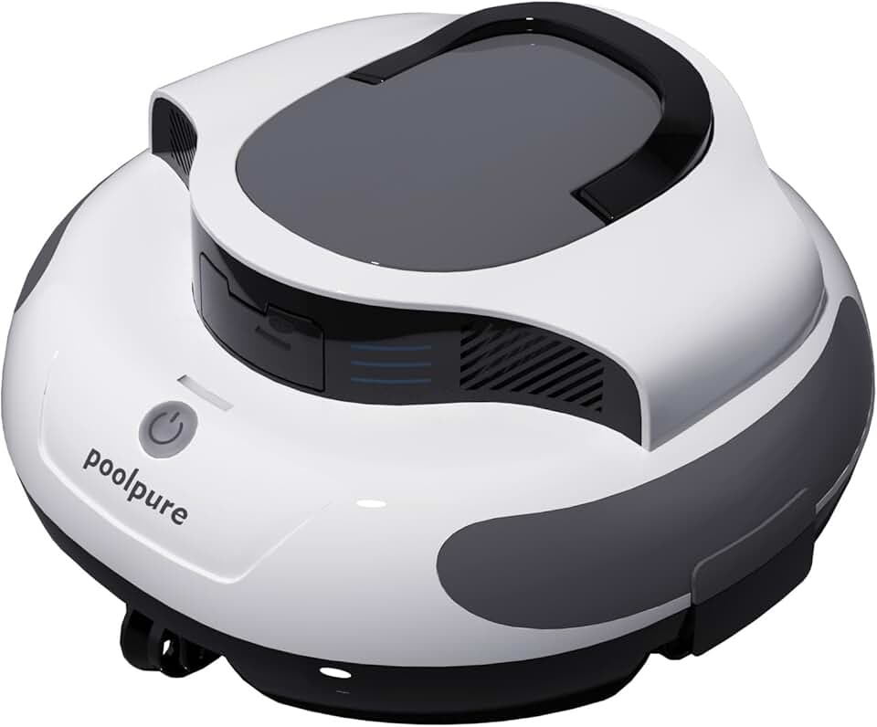 etezen - Robot piscine sans fil - 5000mAh, double moteur, LED, auto-stationnement, IPX8, max 90㎡