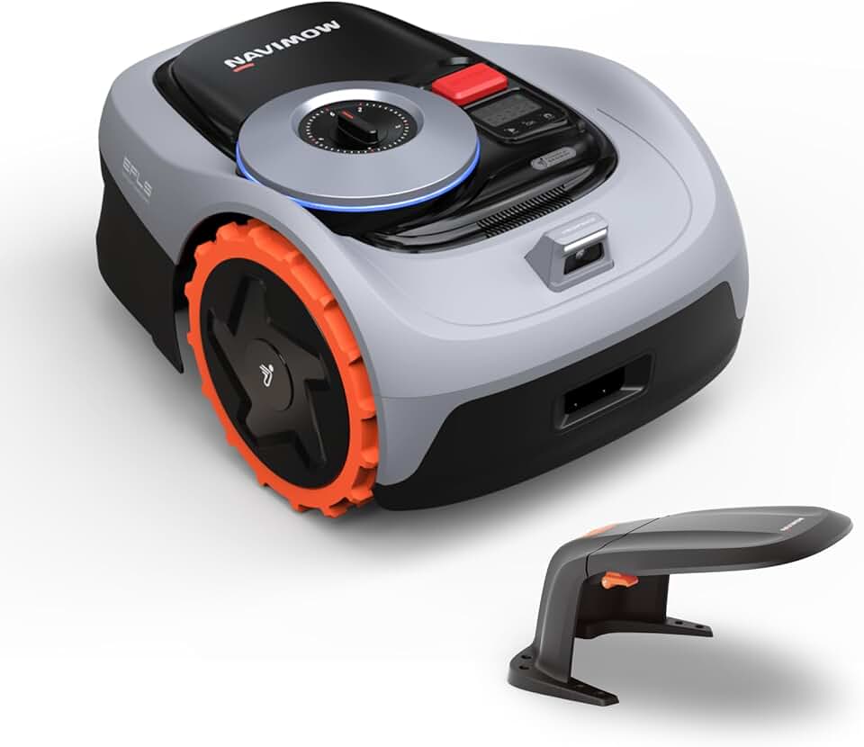 Segway etezen i105E et Garage S, Robot Tondeuse sans Fil périphérique, rec. 500 m², Max. 600 m², RTK+Vision Tondeuse Robot Gazon, IA cartographie Automatique, Limite virtuelle, Gestion multizone