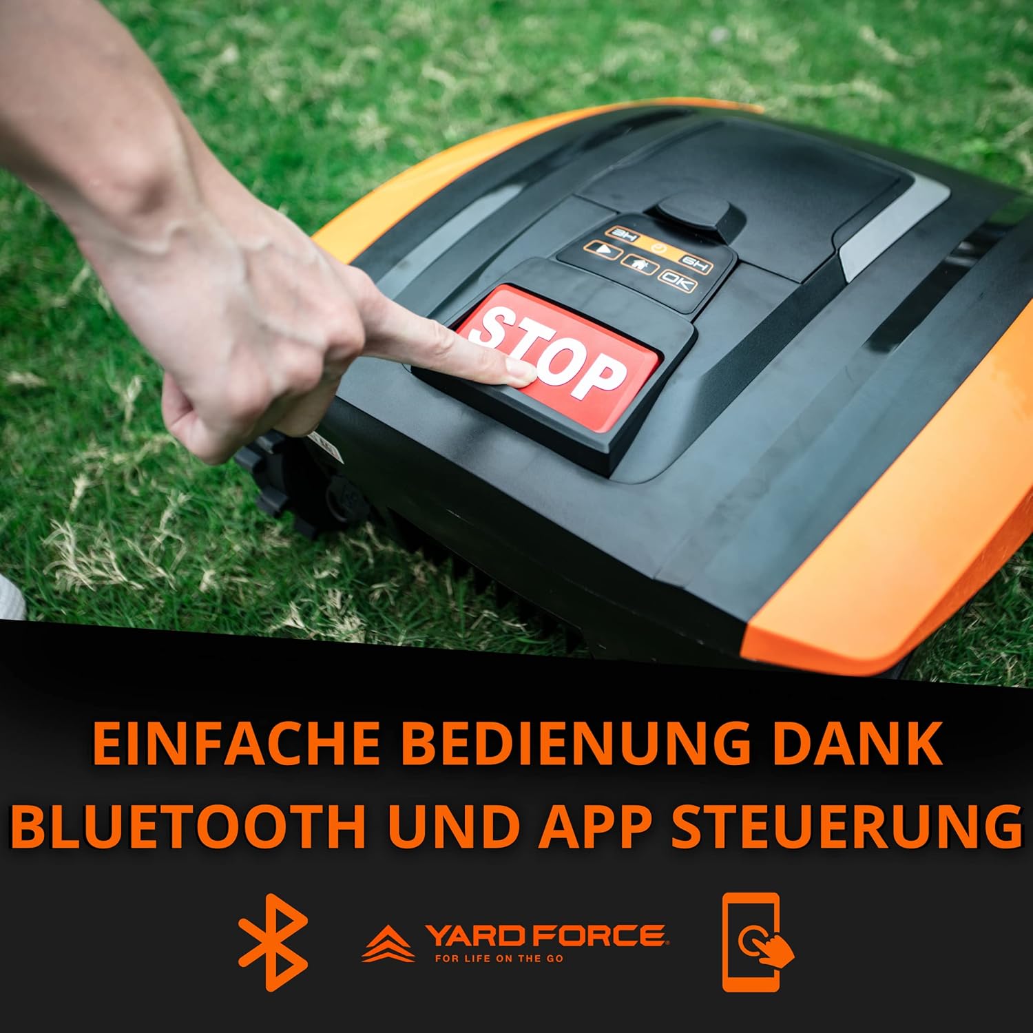 etezen - Easymow 260B - 260m² - robot tondeuse, noir/orange