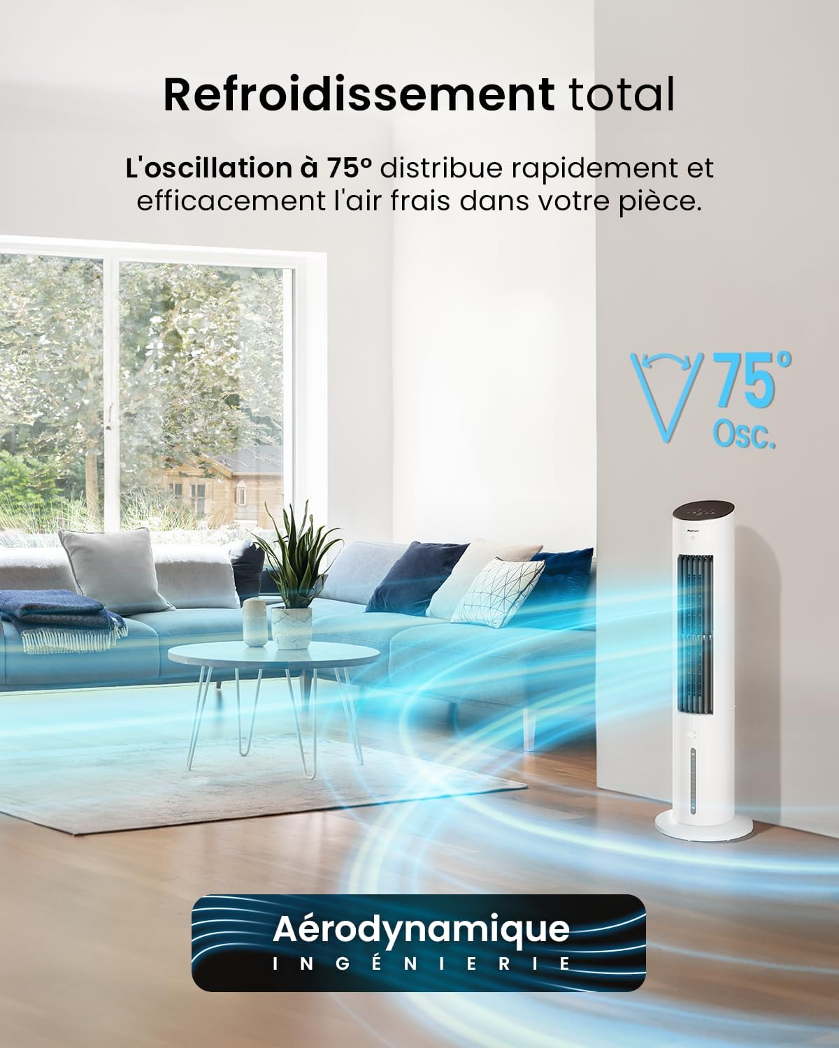 etezen - OmniAir - 5L - 3 vitesses, 4 modes, minuterie 7h, clim mobile