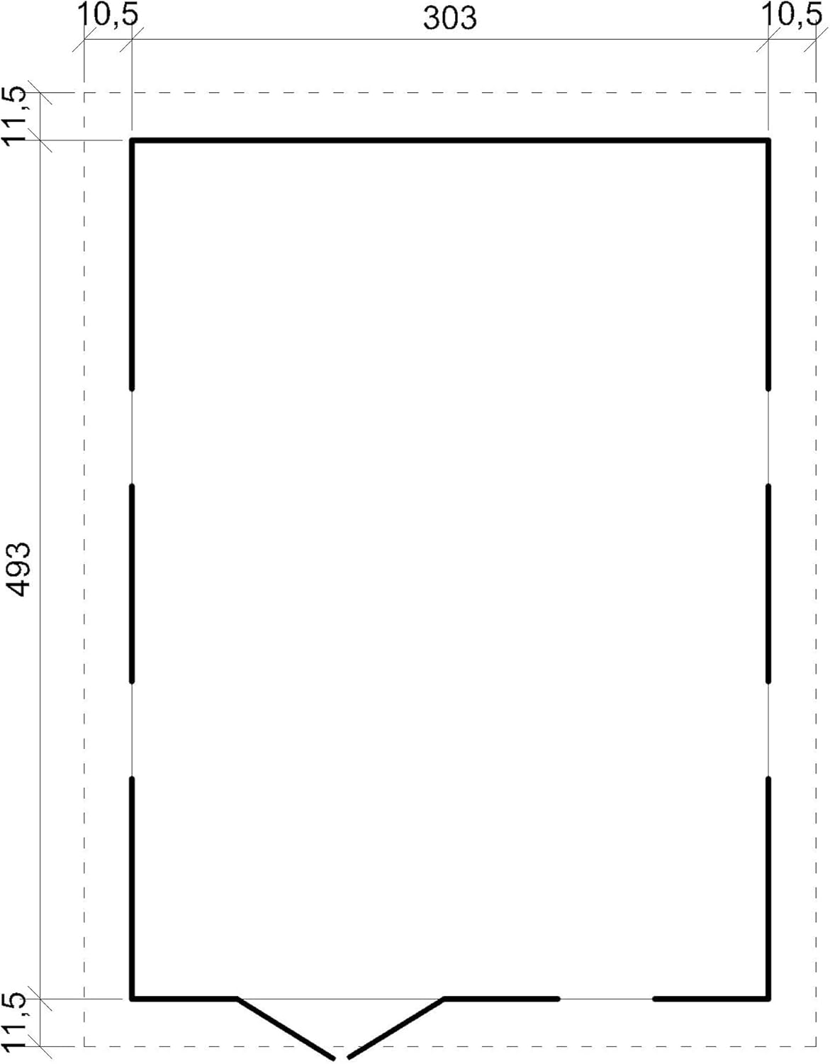 ABRI de Jardin en Bois Exterieur avec Les PLANCHERS IMPRÉGNÉ - Chalet en Pin/épicéa- H226x324x516 cm/15 m²- Construction de Panneaux- Rangement pour vélos, Remise à Outils- etezen M337+M337G