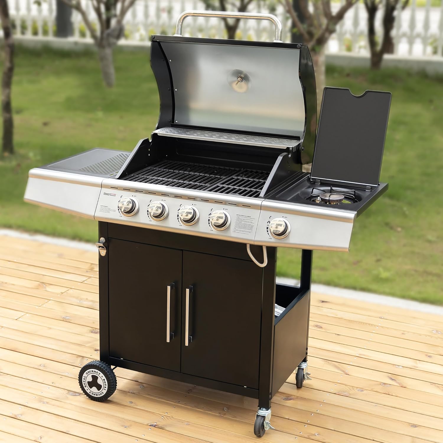 etezen – Barbecue Série 4+1 – 14,5kW, inox, tablettes, 2 portes