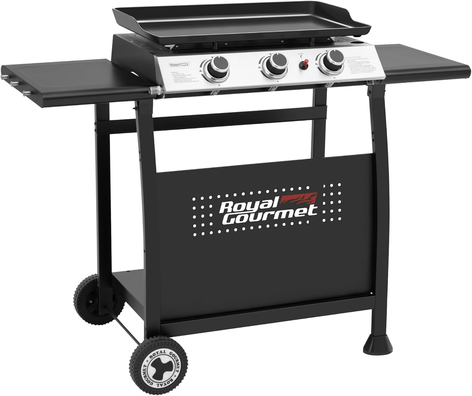 etezen - Plancha sur chariot 62x35,5cm - 3 brûleurs puissants 7,5kW
