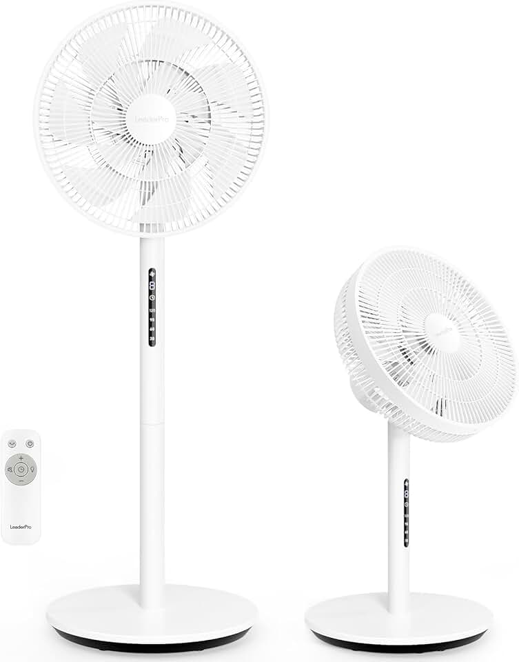 etezen - ventilateur sur pied 120cm - 8 vitesses, télécommande, moteur DC