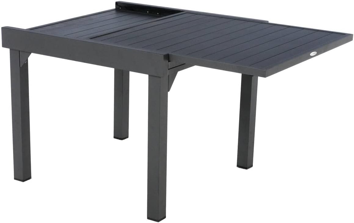 etezen - Piazza extensible - 180/240x90 cm - alu gris, 8 places