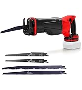 etezen Scie récipro sans fil pour batterie Milwaukee M18 18 V, scie sabre professionnelle avec 4 lames de scie, 3...