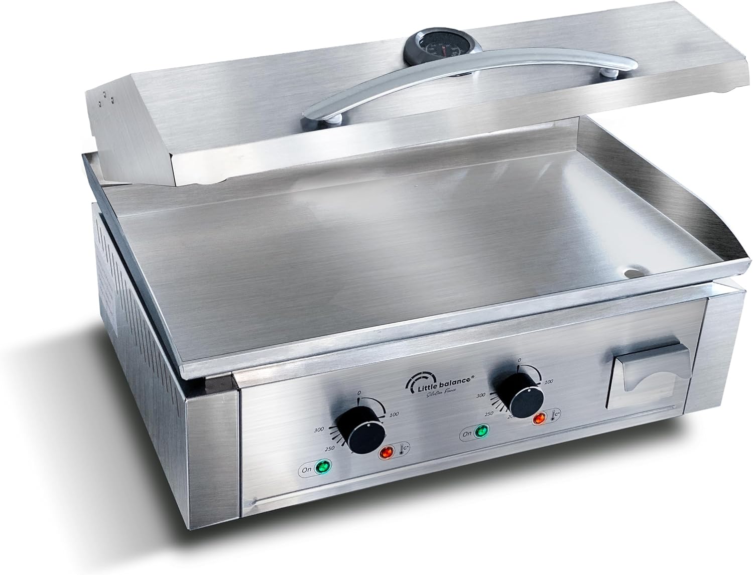 etezen - Aquitaine Pro Plus - plancha inox 2 zones, couvercle, 3500W - 8473