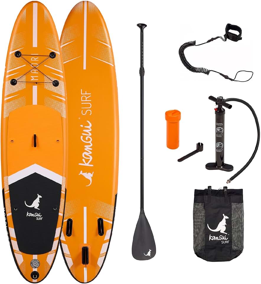 etezen - Stand up Paddle 335cm Sup Gonflable + pagaie + Sac à Dos + Pompe Haute Pression + Leash + kit de réparation- Maori