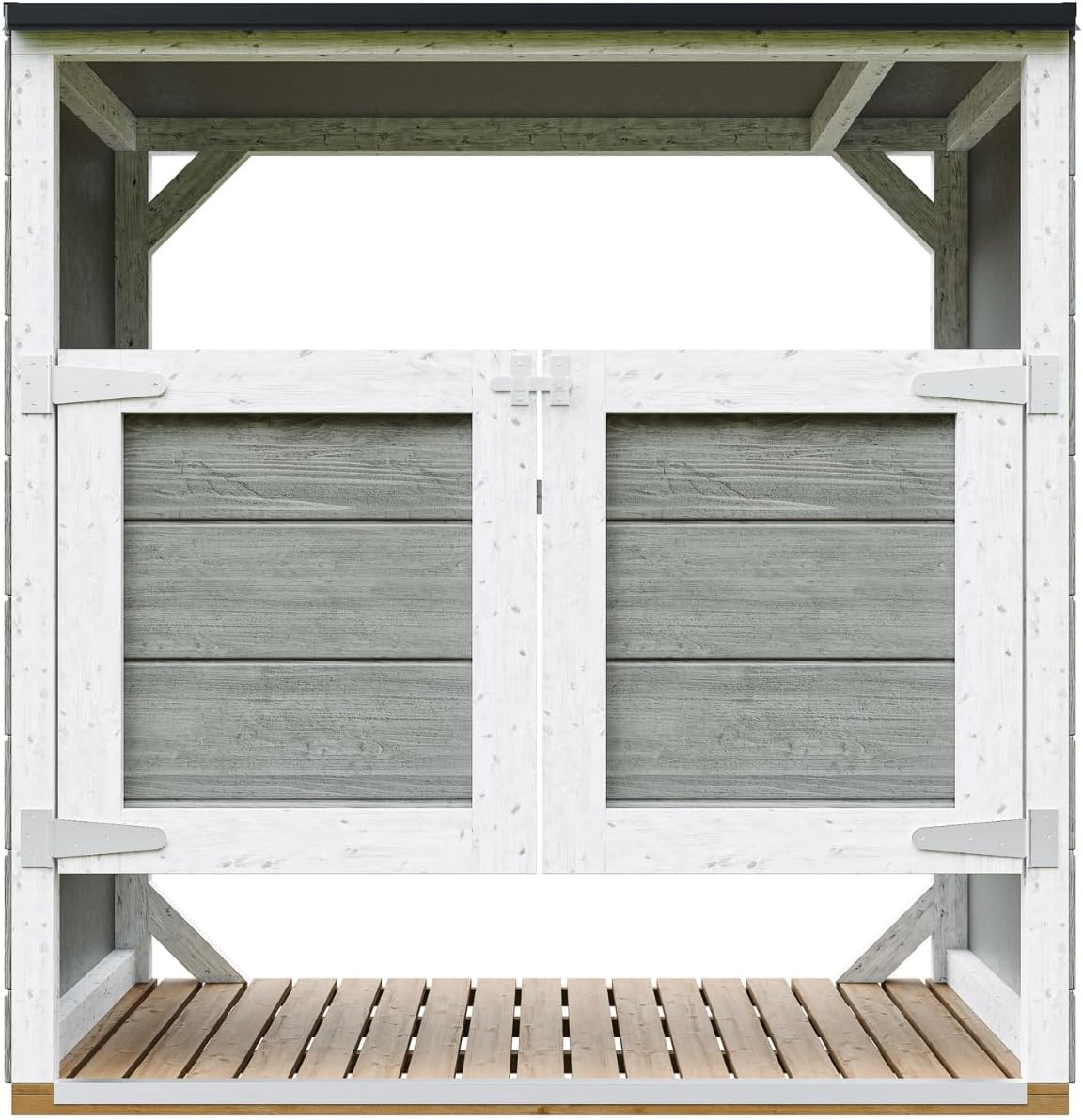 Abri de Jardin pour poubelles, Cache Poubelle extérieur 2x240L – Coffre de Rangement Exterieur, Armoire de Jardin, cabane de Jardin Exterieur – etezen M980A-TUNDRA Grey
