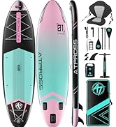 etezen Planche de paddle gonflable 350 x 89 x 15 cm, 200 kg Extra Wide Stand Up Paddle pour adultes avec