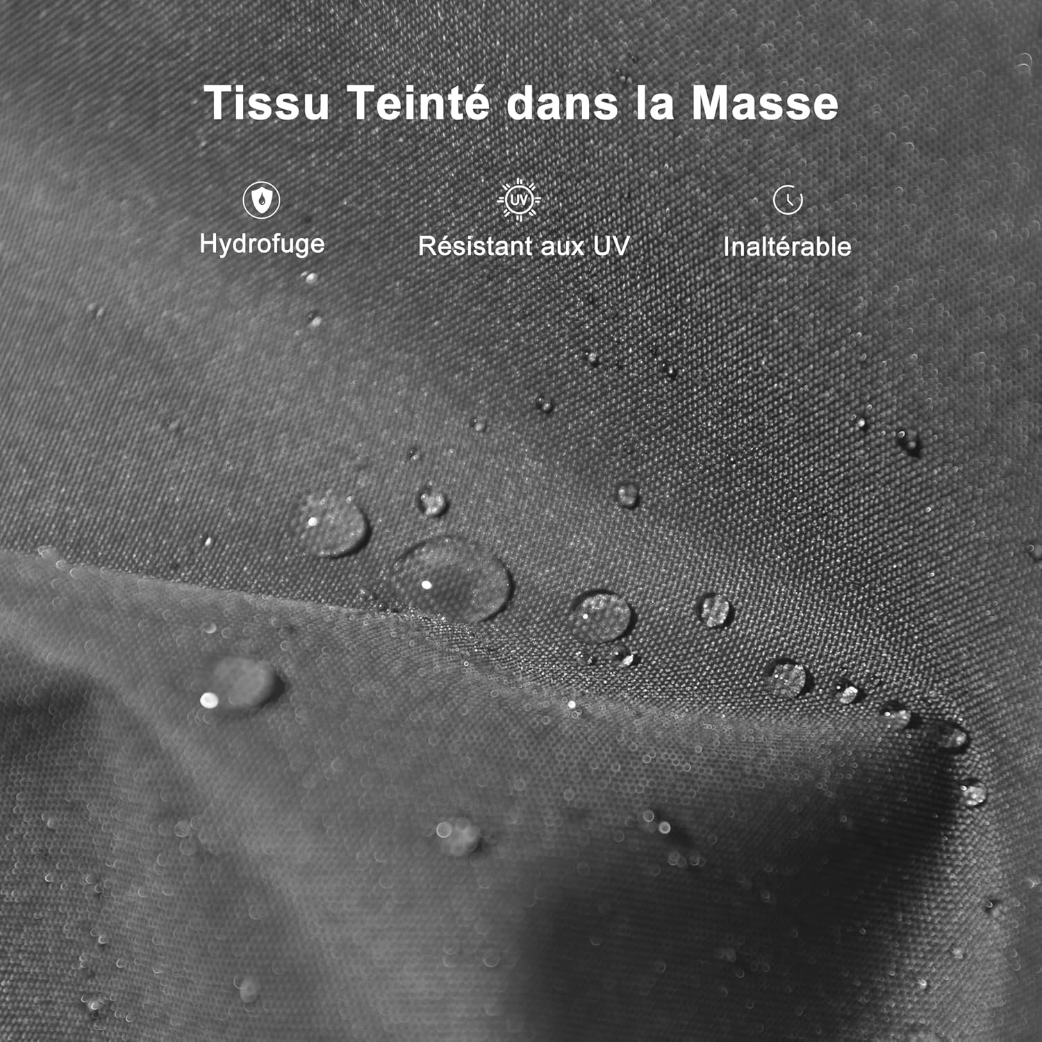etezen - Pergola aluminium - 4x3m - toile rétractable, teck, imperméable