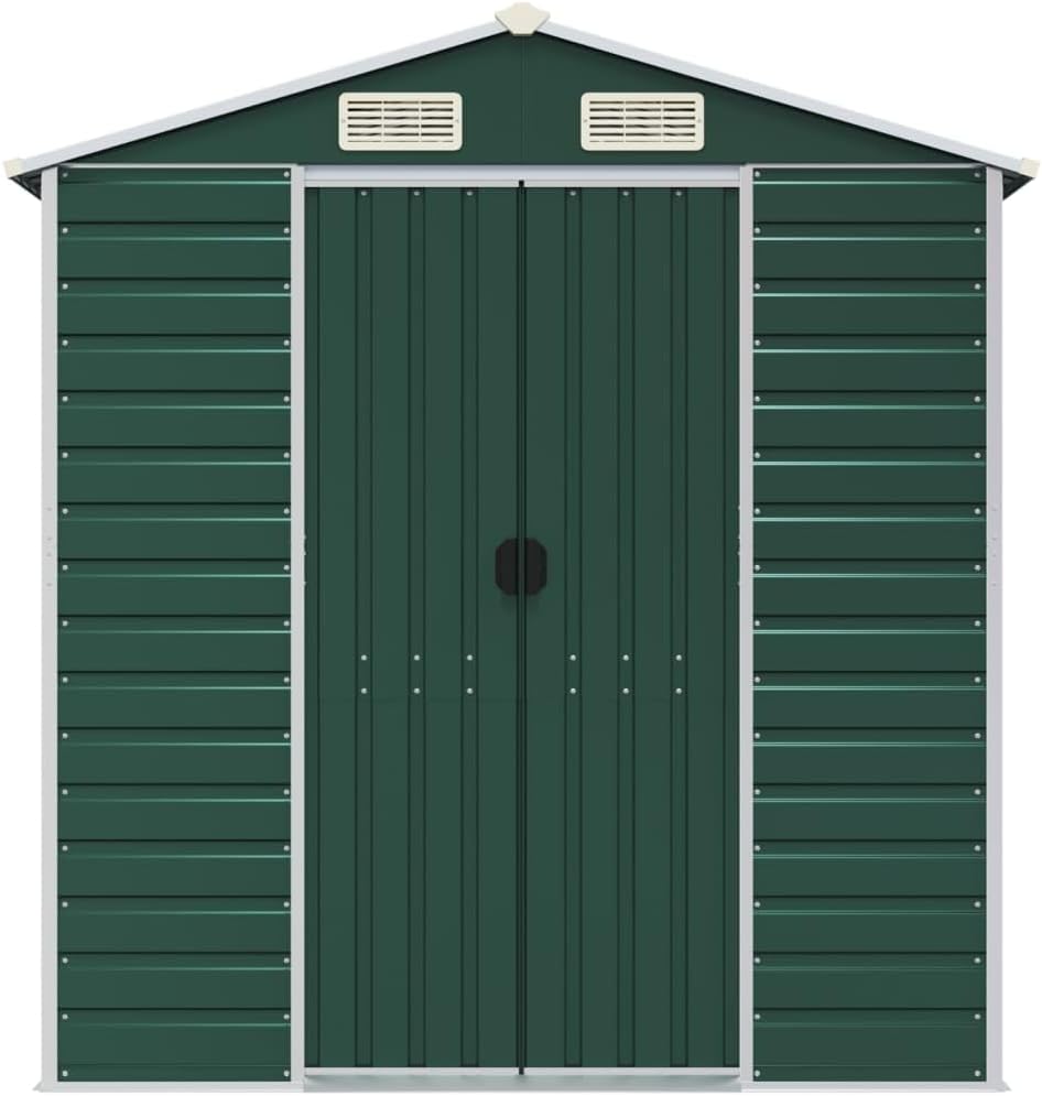 GuyAna - Abri de jardin métal 191x130x198 cm, acier galvanisé, stockage outils
