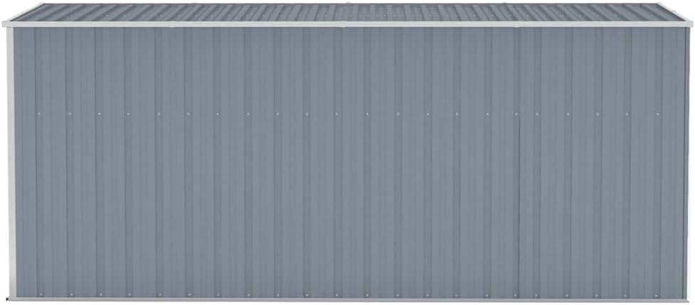 etezen Abri de Jardin Mural Gris 118x382x178 cm Acier galvanisé, Maison & Jardin, Pelouses & Jardins, Vie en extérieur, Structures extérieures, Cabanes & abris de Jardin, Gris, (Poids 47.9KG)