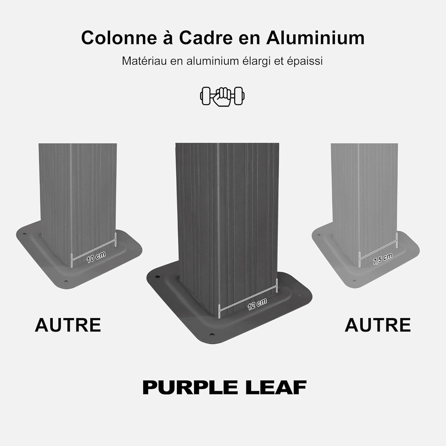 etezen - tonnelle aluminium - 4,25x3,65m - éclairage intégré, rideaux moustiquaires, gouttière, poteaux renforcés