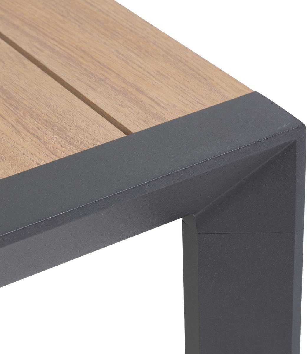 etezen - Table évasion 4 places - aluminium effet bois - Honey/Graphite