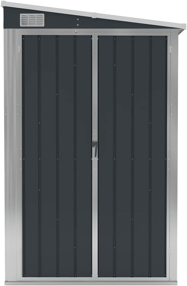 etezen Remise de Jardin Murale Anthracite 118x100x178 cm Acier,Structures extérieures, Cabanes & abris de Jardin,316219