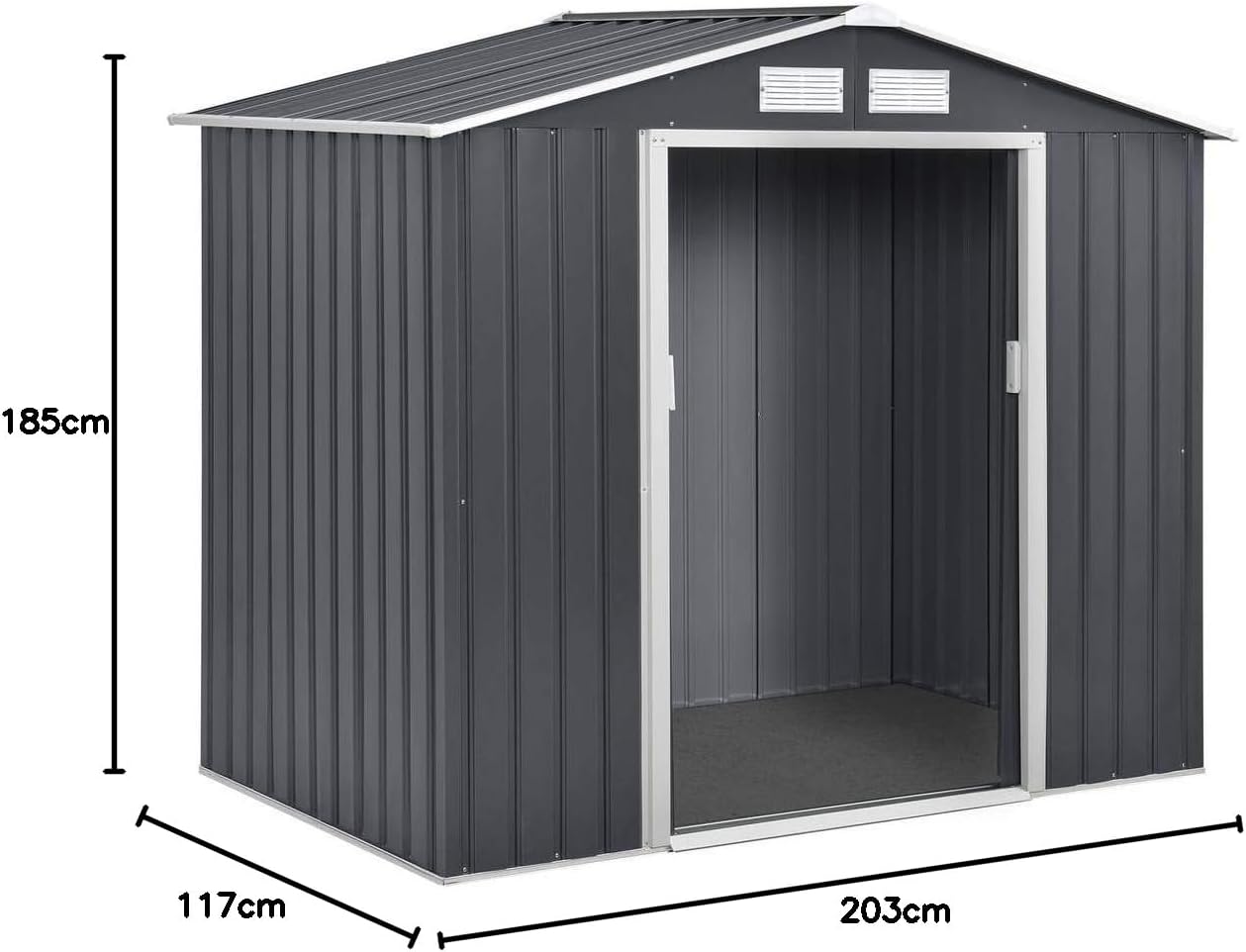 etezen - Abri de Métal Vegas - 2.7m² - gris - 1299_‎93414