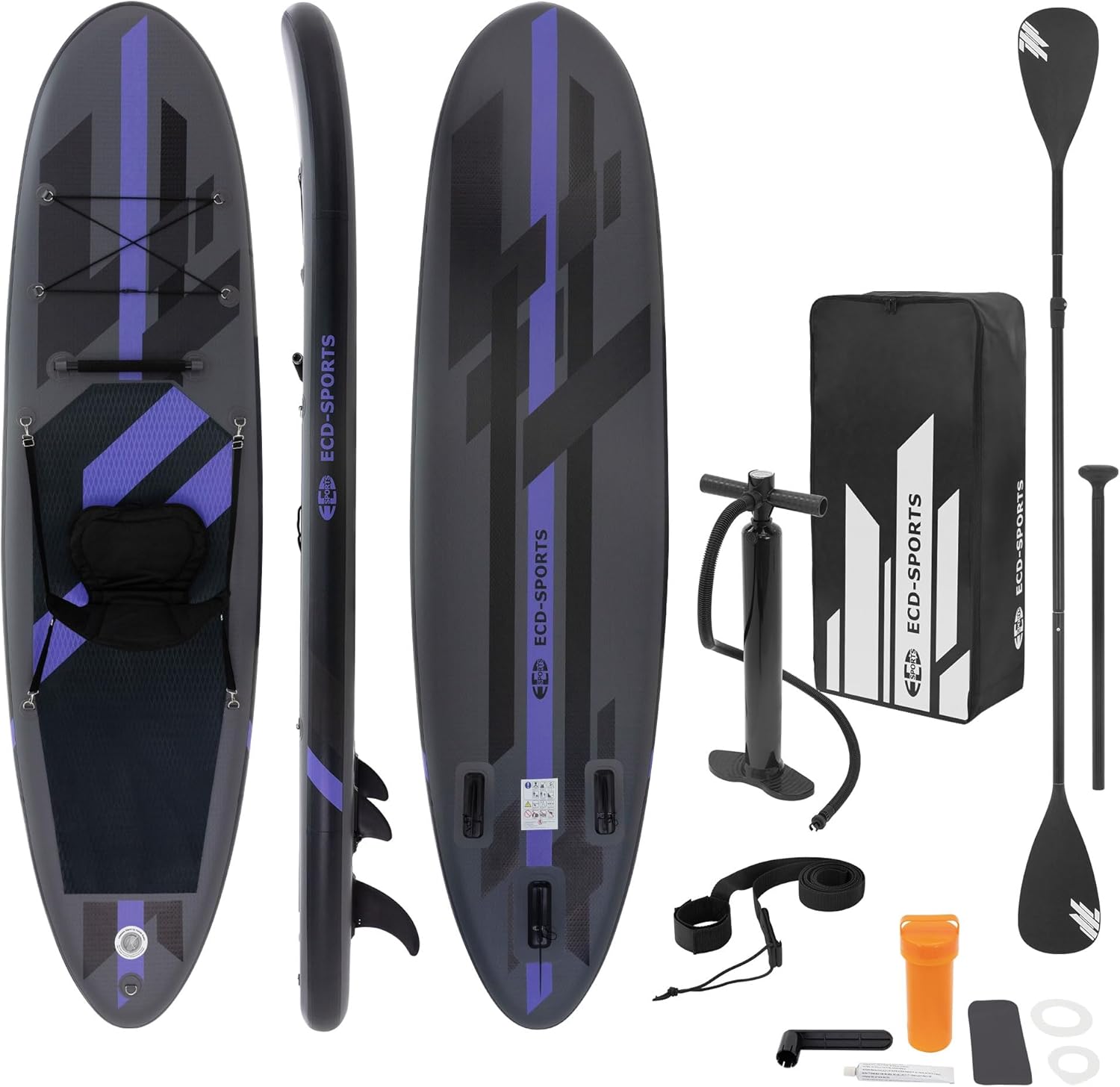 etezen - Stand Up Paddle Gonflable - 305/308/320/380 cm - PVC, 120/150 kg, 10/15 cm