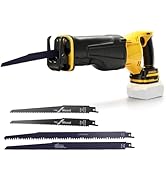 etezen Scie récipro sans fil pour batterie etezen 18 V, 20 V, scie sabre professionnelle avec 4 lames de scie, 3500...