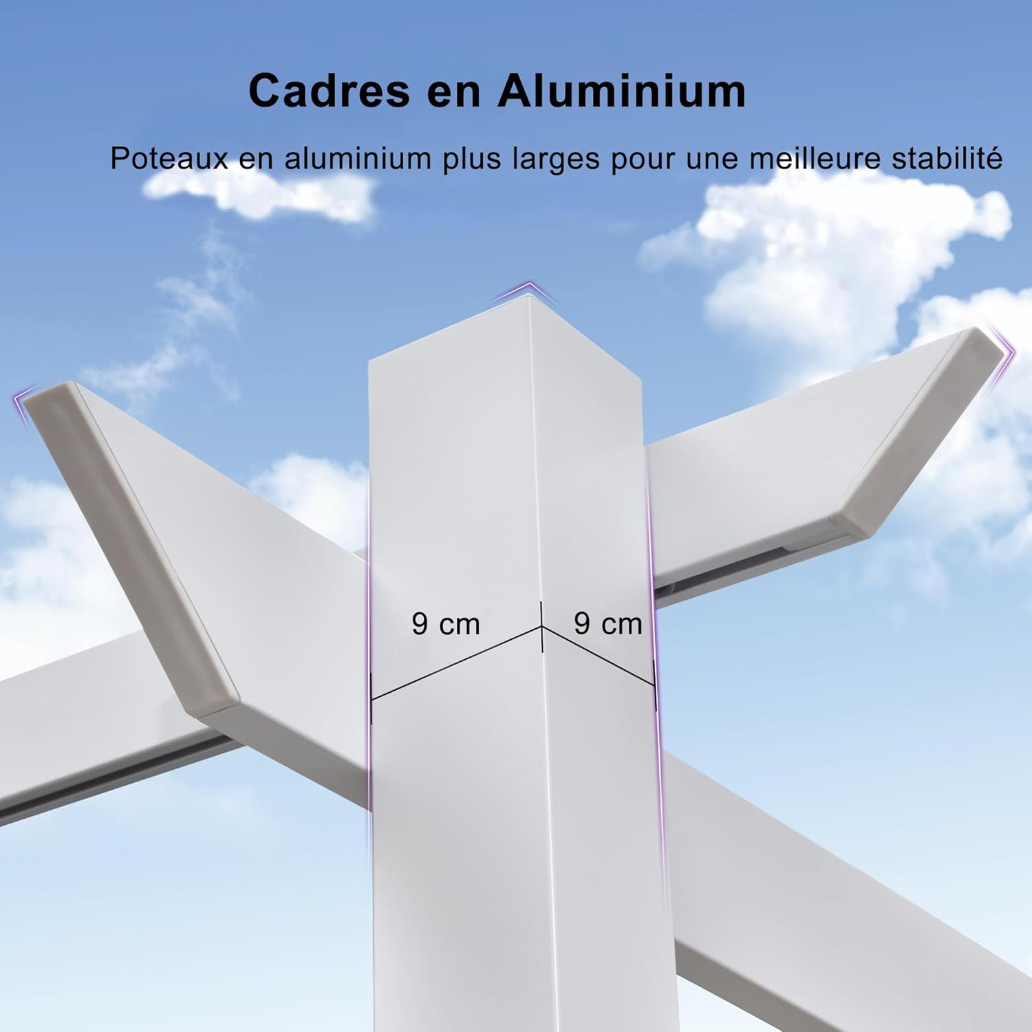 etezen - Pergola aluminium série - 4x3m - toile rétractable, autoportante, imperméable, kaki