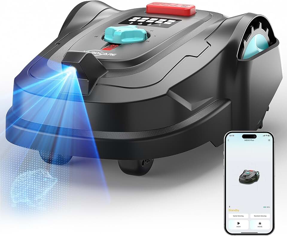 etezen - M800Plus - tondeuse robot 800m², GPS, App, recharge auto