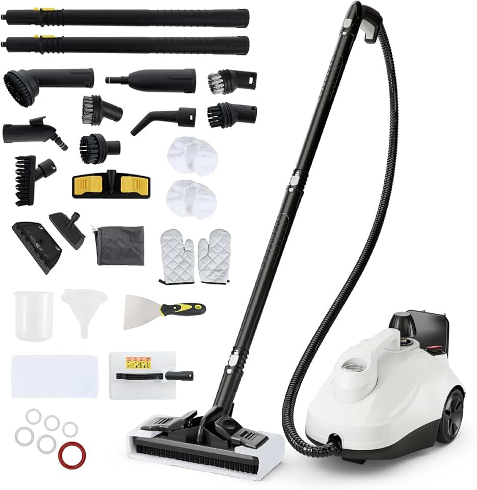 etezen - Nettoyeur vapeur 1,9L - 2000W, 5 bar, 15 accessoires