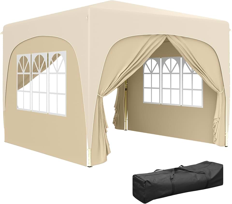 etezen - Tonnelle pliante 3x3 m - UPF50+, hauteur réglable, sac inclus