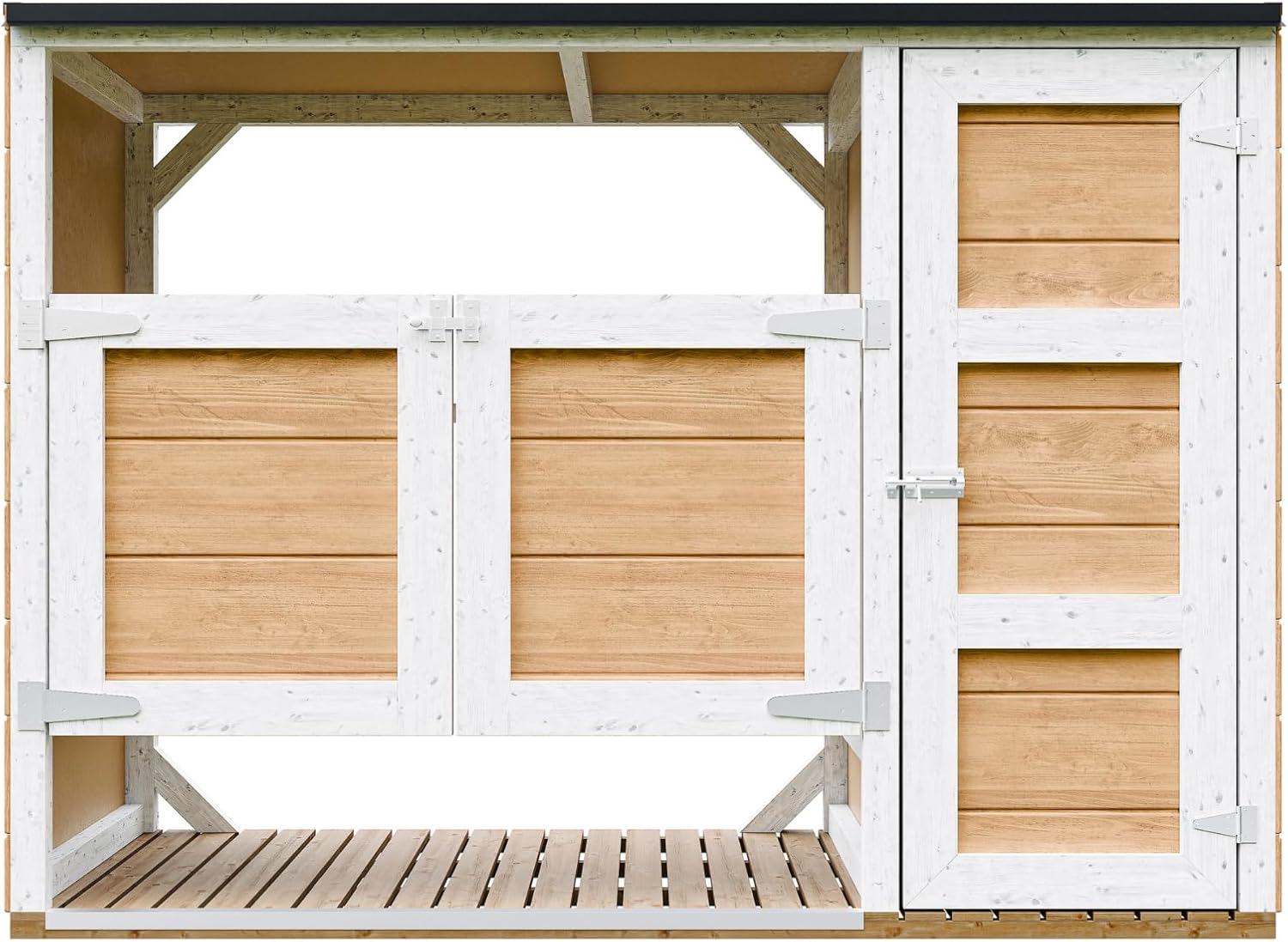 Abri de Jardin pour poubelles, Cache Poubelle extérieur 2x240L – Coffre de Rangement Exterieur, Armoire de Jardin, cabane de Jardin Exterieur – etezen M981A-HARVEST Honey