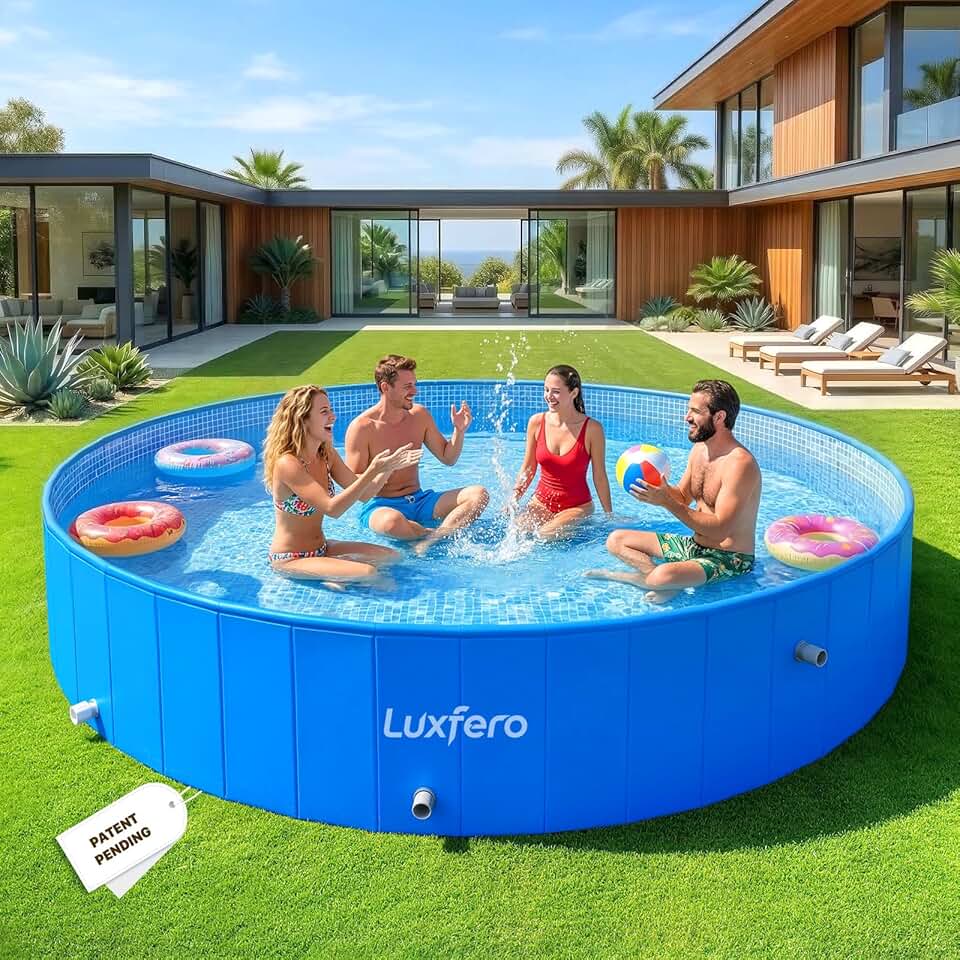 etezen - Piscine tubulaire ronde - 228x228x50 cm - cadre métal robuste, pliable
