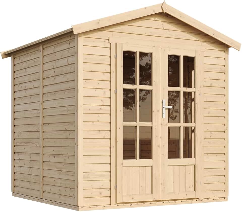 etezen - cabane de jardin bois 233x222x233 cm, plancher, verrou, M351FB