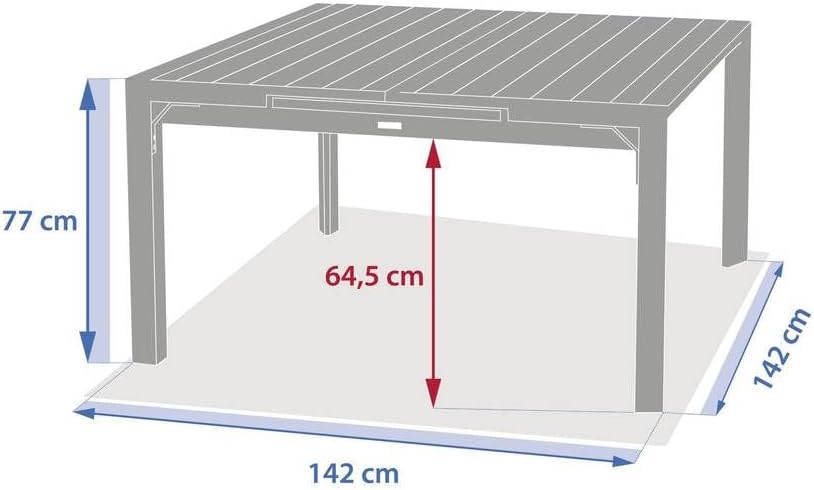 etezen - Evasion - table extensible 10 places - alu et effet bois