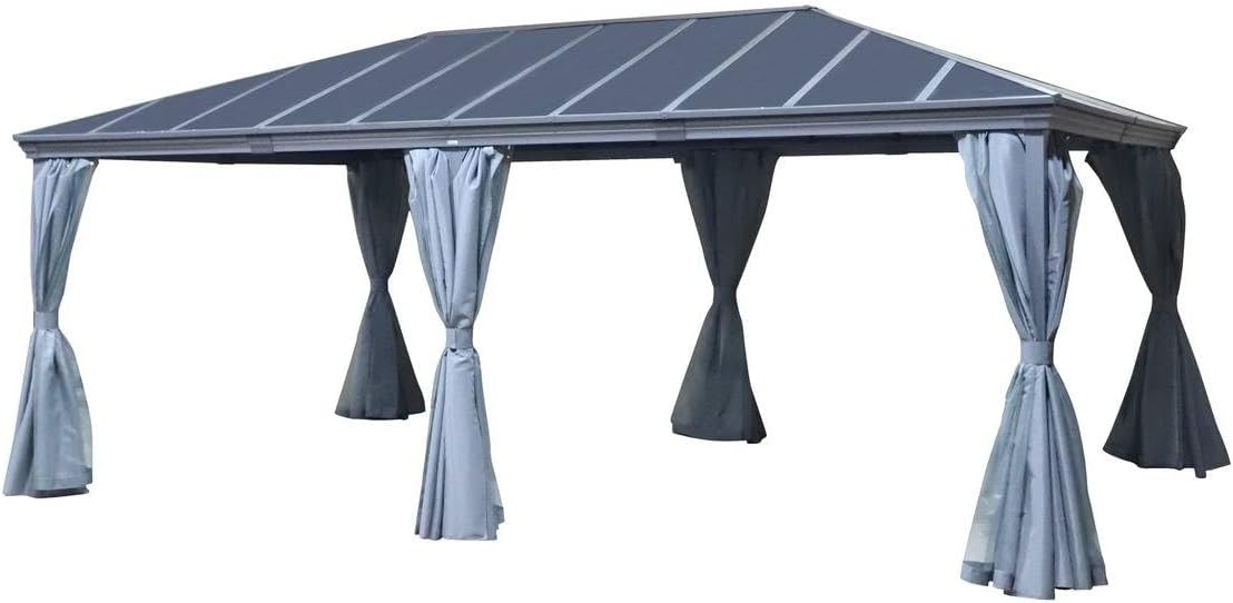 etezen - Pergola Belize - 3,6x6m - Aluminium et polycarbonate