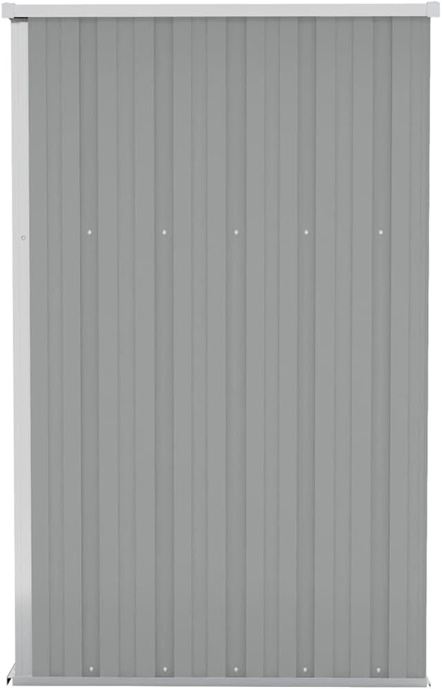etezen Remise de Jardin Murale Gris 118x100x178 cm Acier galvanisé,Structures extérieures, Cabanes & abris de Jardin,316218