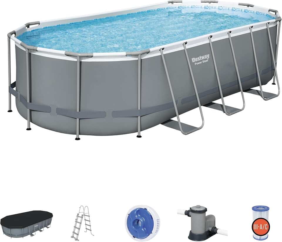 etezen - Power Steel - 549x274x122cm - Piscine hors sol avec accessoires