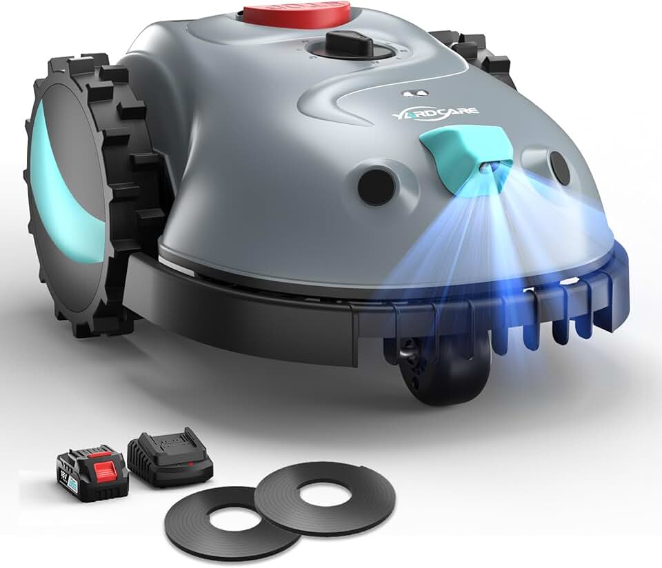 etezen - robot tondeuse sans fil, navigation visuelle, coupe spiralée - V100