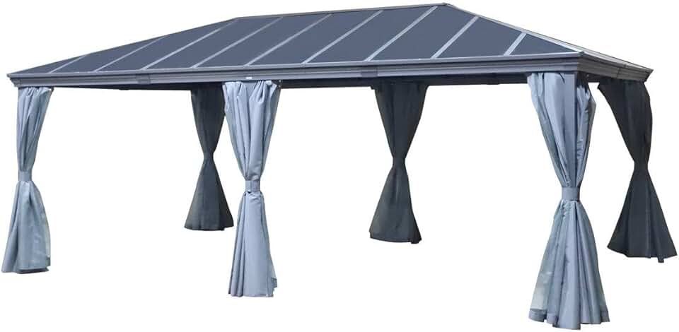 etezen - Pergola Belize - 3,6x6m - Aluminium et polycarbonate