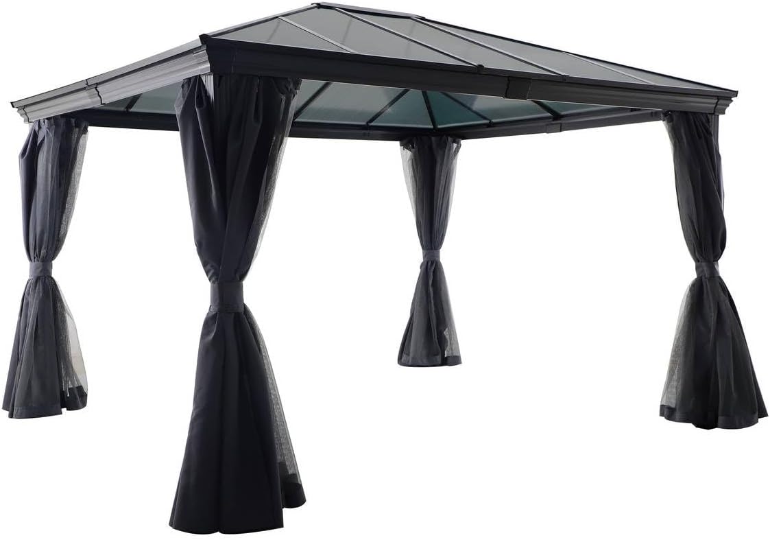 etezen - Tonnelle Belize Graphite - 5 places - polyester acier epoxy anti-rouille