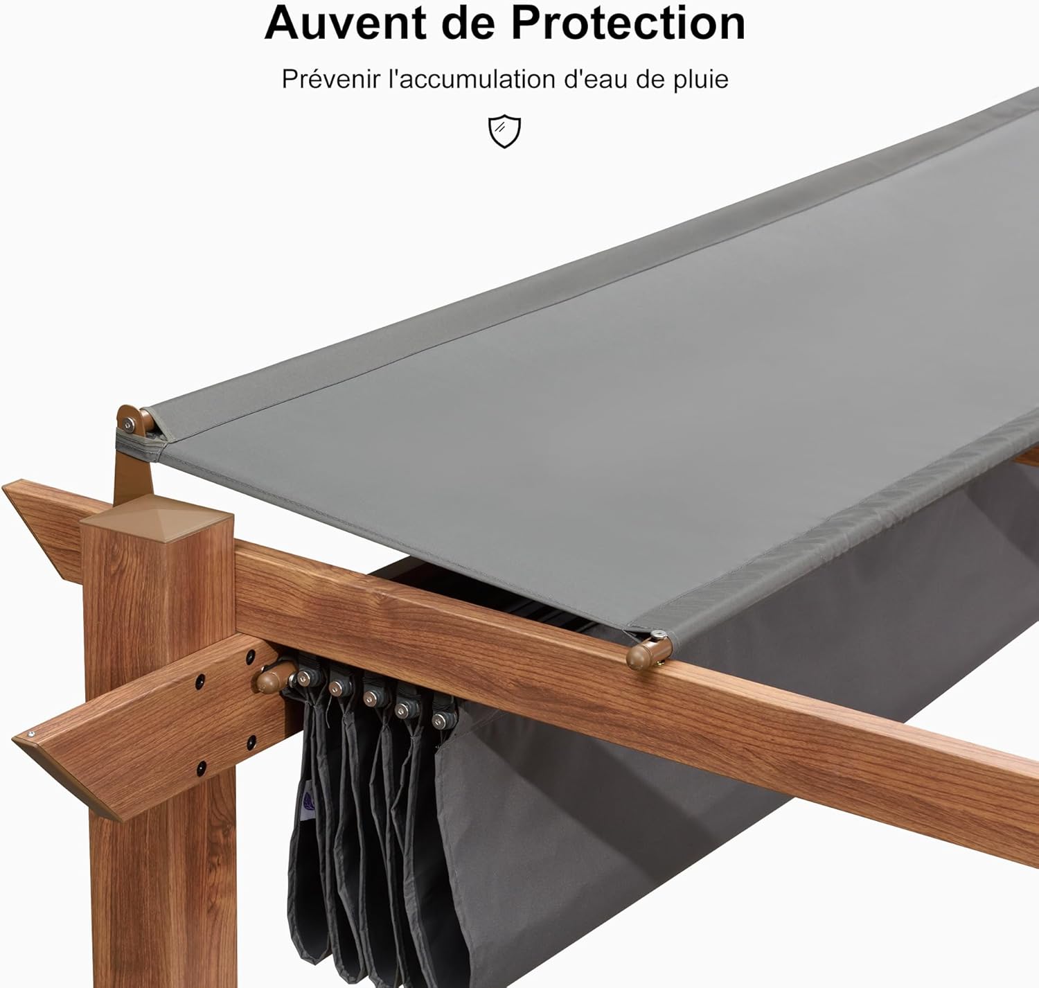 etezen - Pergola aluminium - 4x3m - éclairage intégré, toit rétractable