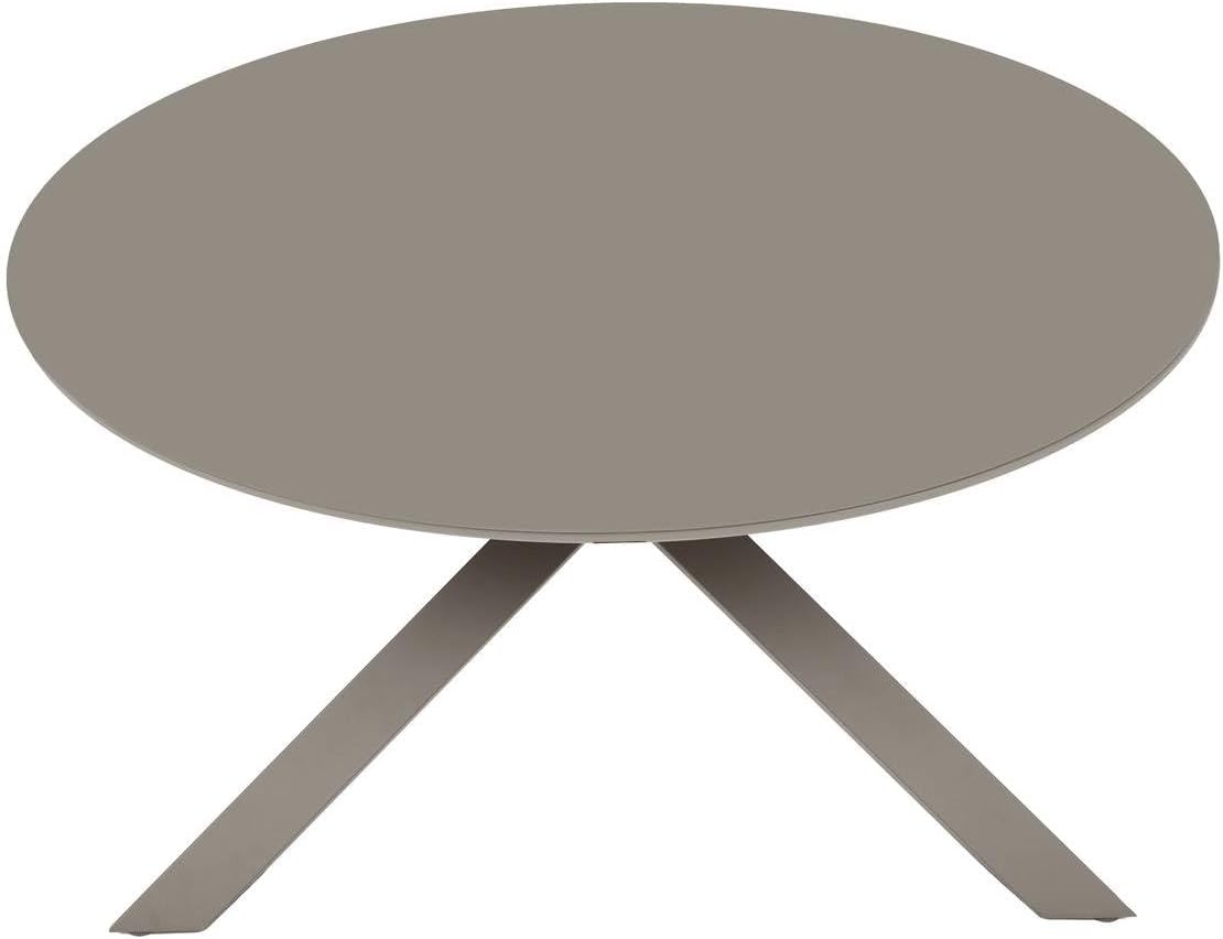 etezen - Table de jardin Oryon - 130cm ronde - 6 places, coloris café