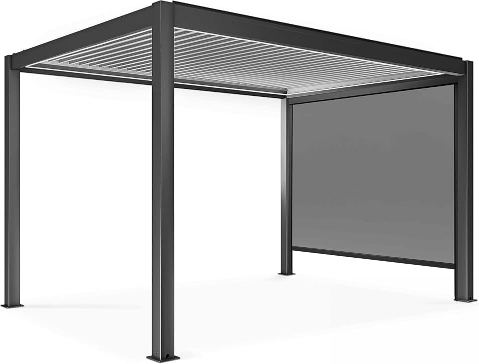 etezen - pergola bioclimatique motorisée éclairée autoportée 3x4m store