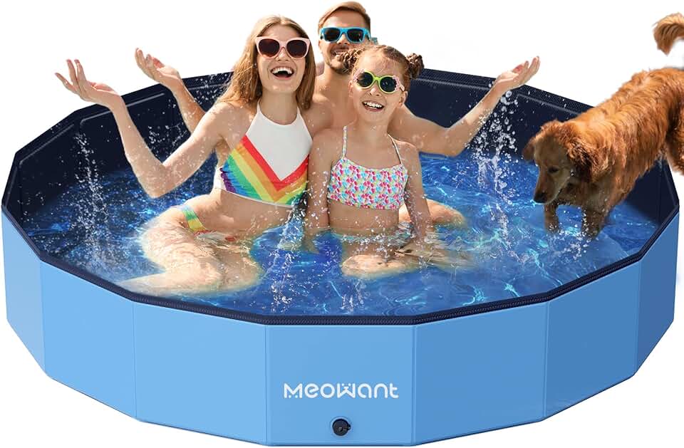 etezen - Piscine Pliable Grand Chien - 200x30cm - Antidérapante intérieure/Extérieure