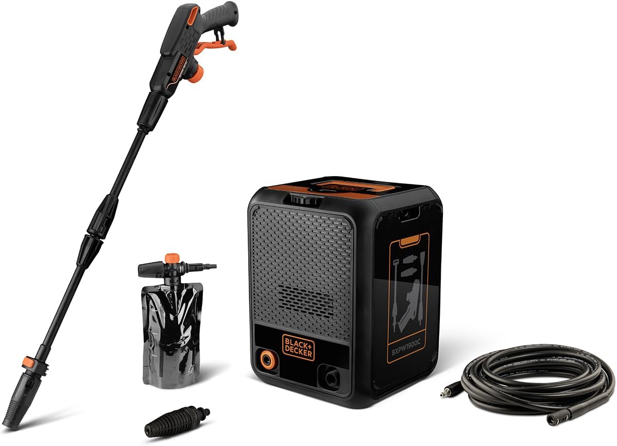 etezen Nettoyeur Haute Pression BXPW1900C, Compact, pour la Voiture et l’extérieur de la Maison, Pression Max. 150 Bar, Débit Max. 460 l/h, Puissance absorbée 1 900 W